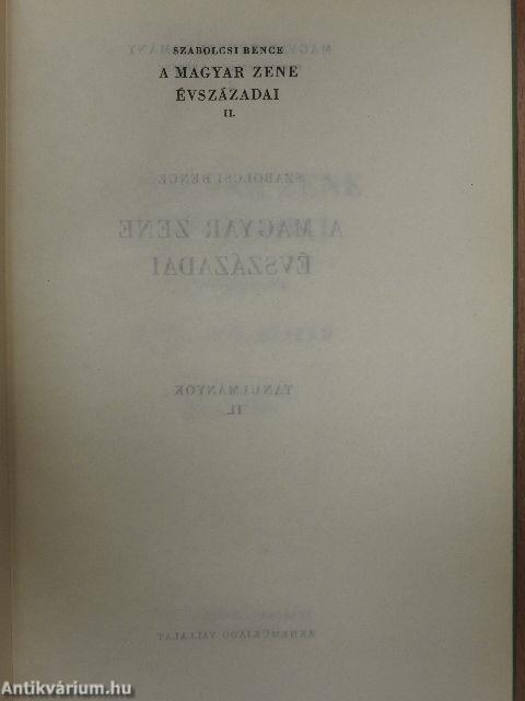 A magyar zene évszázadai II. (dedikált példány)
