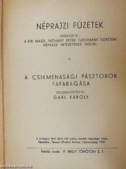 A csikmenasági pásztorok fafaragása