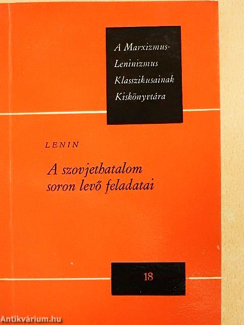 A szovjethatalom soron levő feladatai