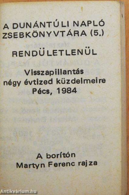 Rendületlenül (minikönyv)