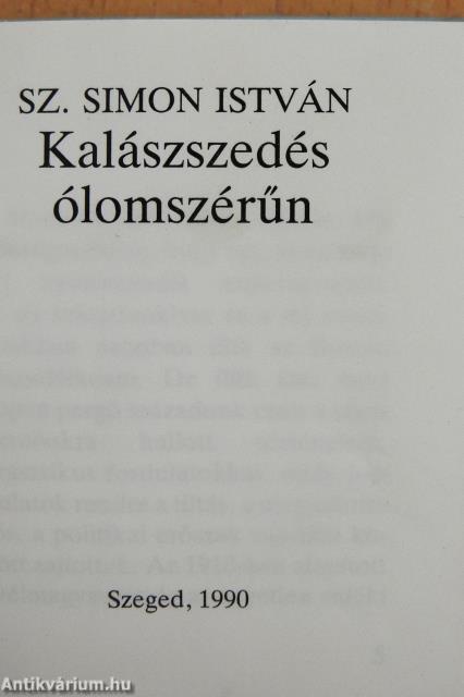 Kalászszedés ólomszérűn (minikönyv)