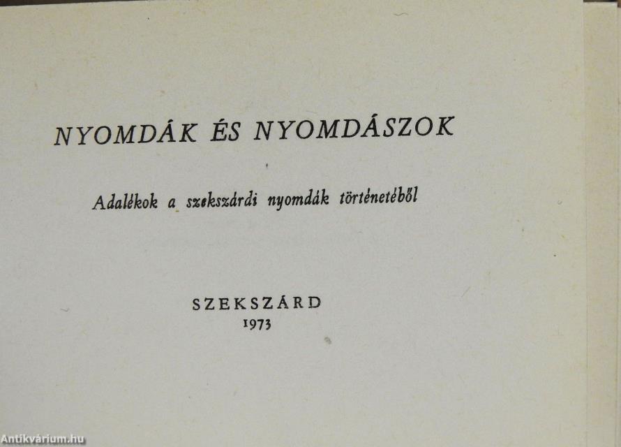 Nyomdák és nyomdászok (minikönyv)