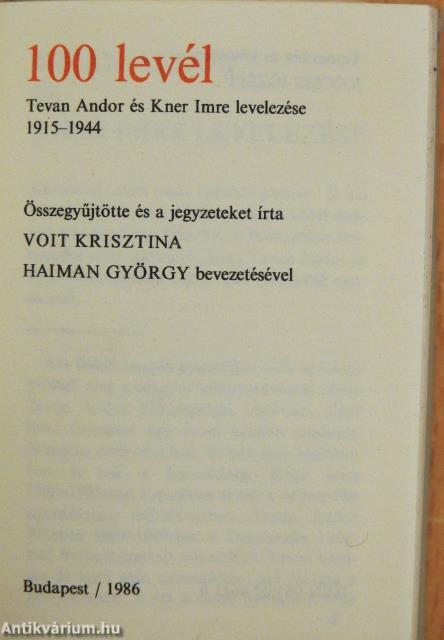 100 levél (minikönyv) (számozott)