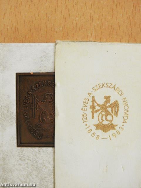 Szekszárd város nyomdászata (minikönyv) - Plakettel