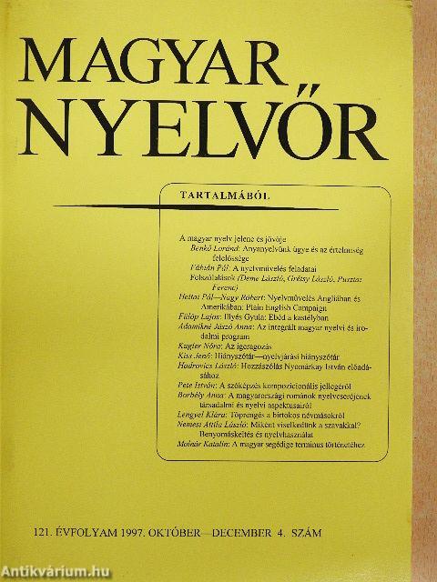 Magyar Nyelvőr 1997. október-december
