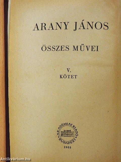Arany János összes művei V.