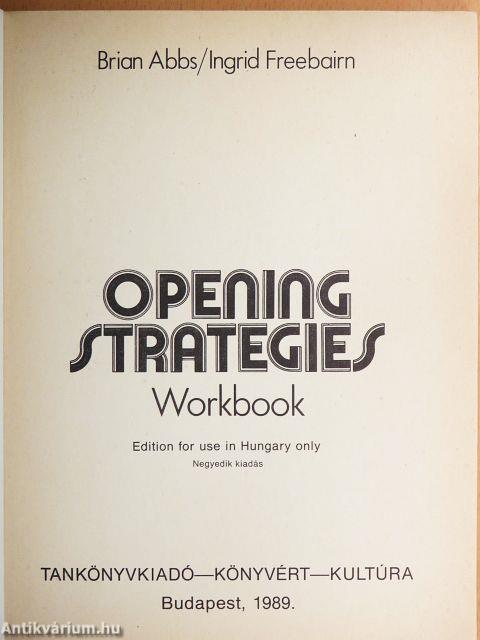Opening Strategies - Workbook