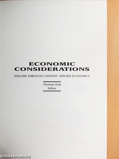 Economic Considerations