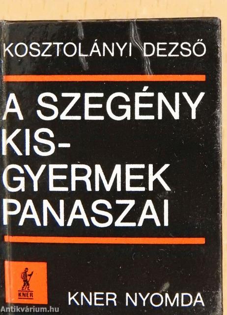 A szegény kisgyermek panaszai (minikönyv)