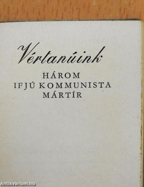 Vértanúink (minikönyv) (számozott)