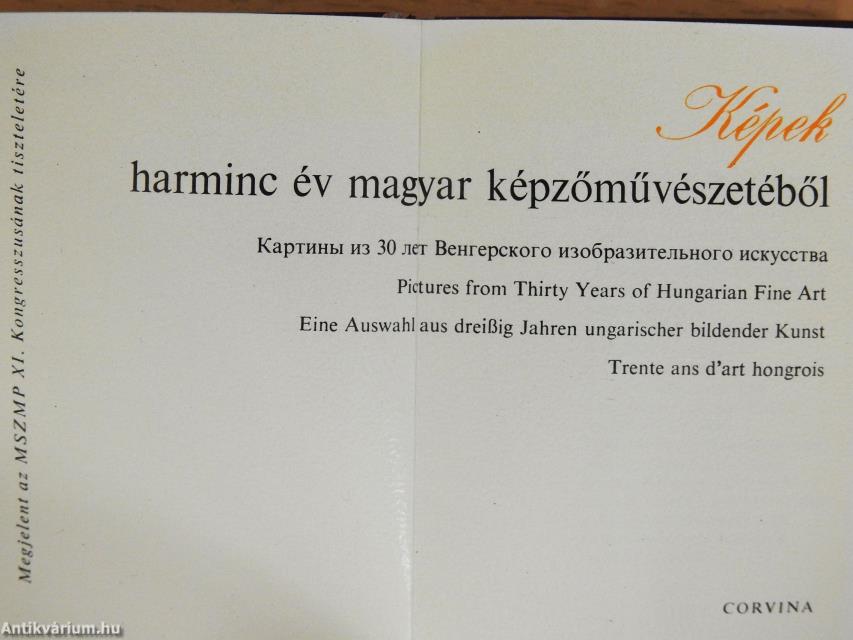 Képek 30 év magyar képzőművészetéből (minikönyv)