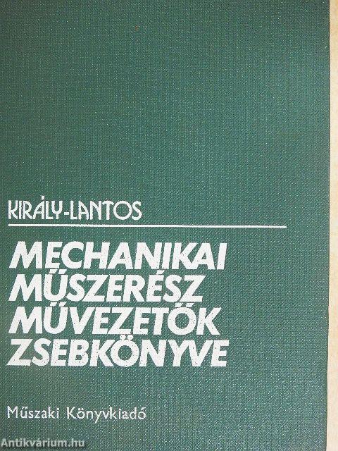 Mechanikai műszerész művezetők zsebkönyve