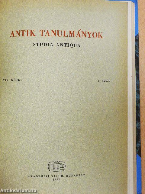 Antik tanulmányok 1972/1-2. 