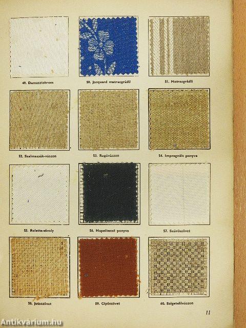 Textiliák kézikönyve/Mintagyűjtemény (rossz állapotú)