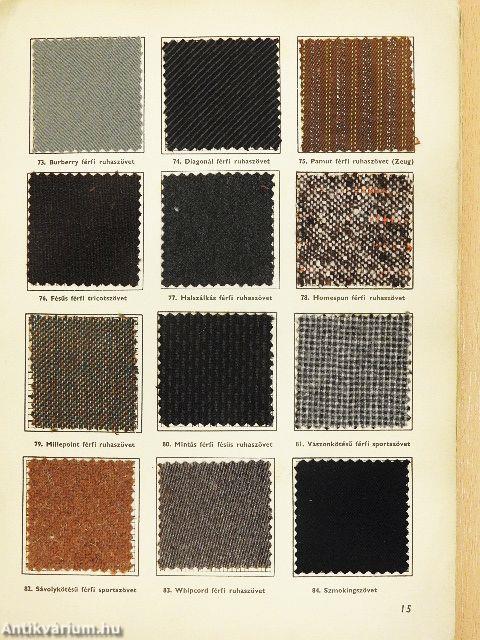 Textiliák kézikönyve/Mintagyűjtemény (rossz állapotú)