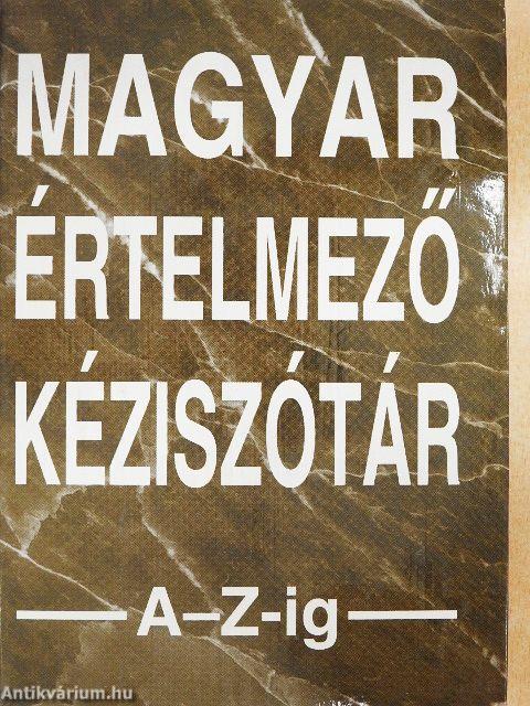 Magyar értelmező kéziszótár