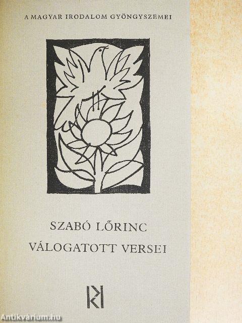 Szabó Lőrinc válogatott versei