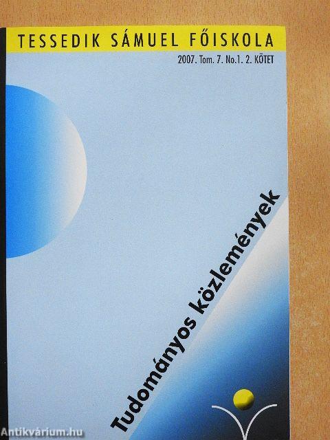 Tessedik Sámuel Főiskola Tudományos közlemények 2007. 1/2.