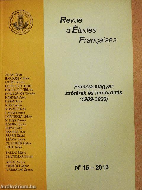Francia-magyar szótárak és műfordítás (1989-2009)
