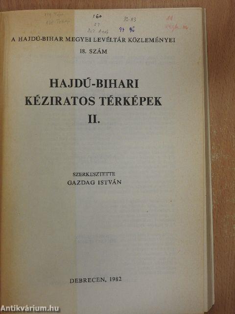 Hajdú-Bihari kéziratos térképek II.