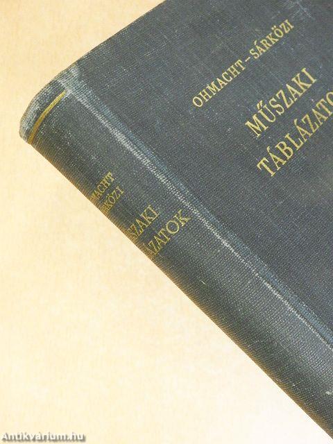 Műszaki táblázatok