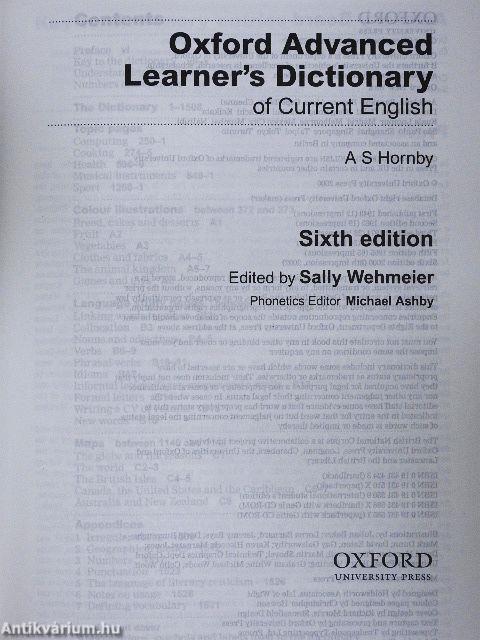 Oxford Advanced Learner's Dictionary of Current English