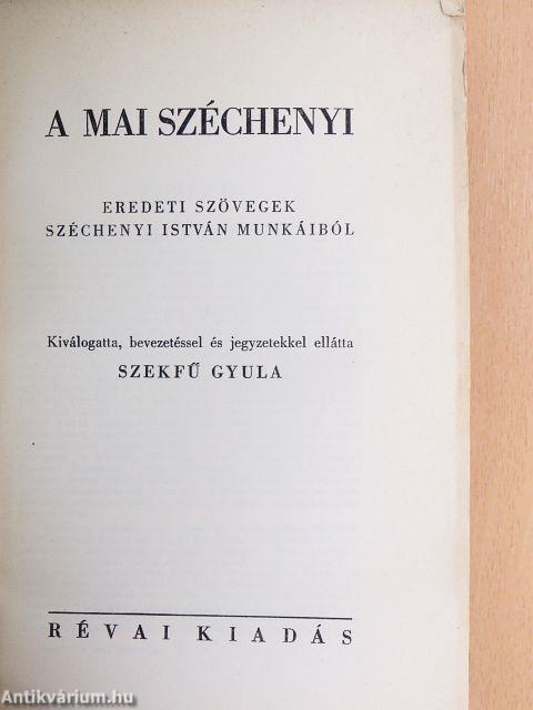 A mai Széchenyi