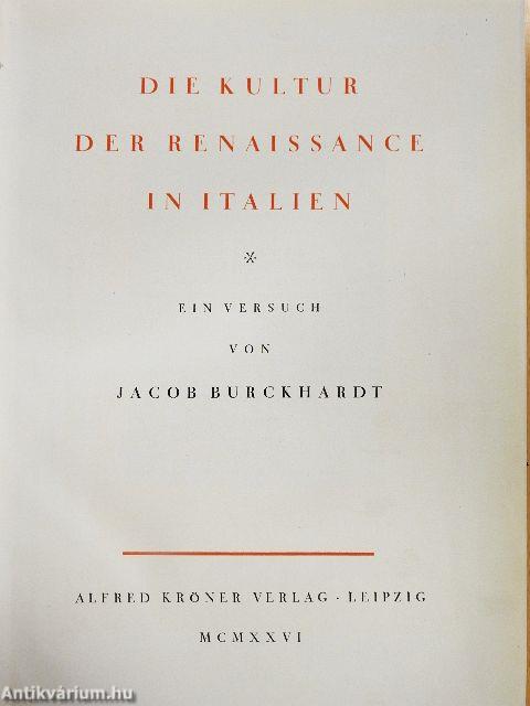 Die Kultur der Renaissance in Italien