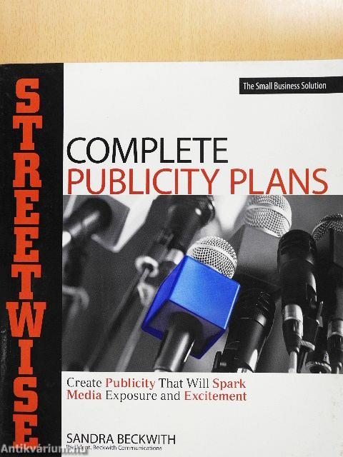 Complete Publicity Plans