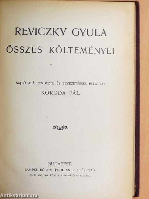 Reviczky Gyula összes költeményei