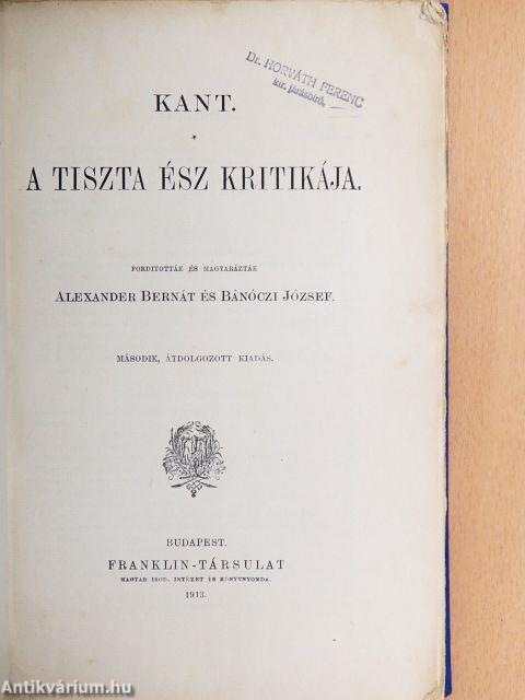 A tiszta ész kritikája