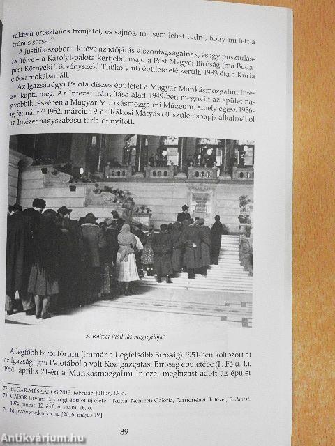120 éves az Igazságügyi Palota