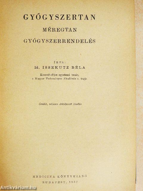 Gyógyszertan és gyógyítás I.