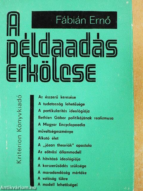 A példaadás erkölcse