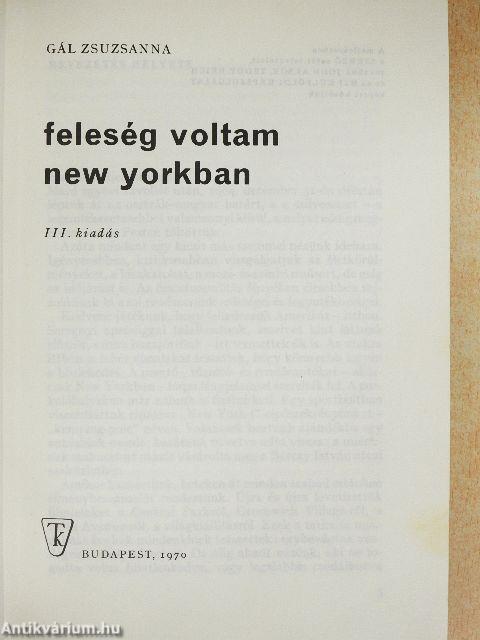 Feleség voltam New Yorkban