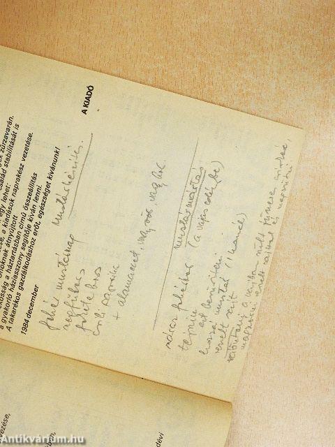 Háztartási Napló 1985