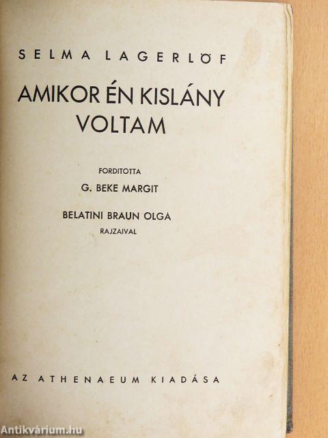 Amikor én kislány voltam