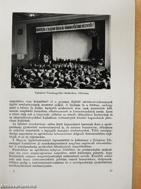 A Magyar Tudományos Akadémia talajtani és agrokémiai kutató intézetének 25 éve