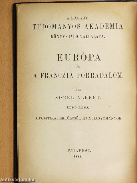 Európa és a franczia forradalom I.