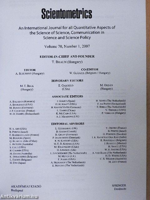 Scientometrics January 2007