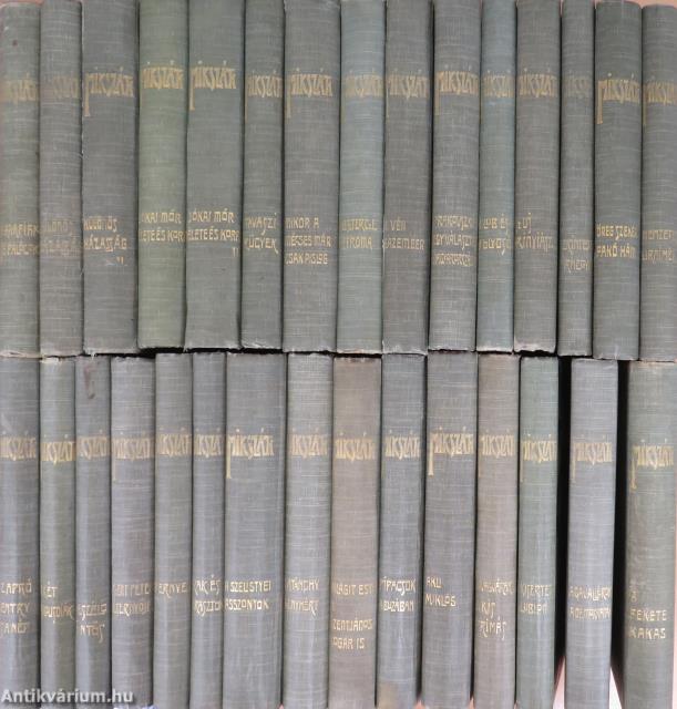 "30 kötet a Mikszáth Kálmán munkái sorozatból (nem teljes sorozat)"