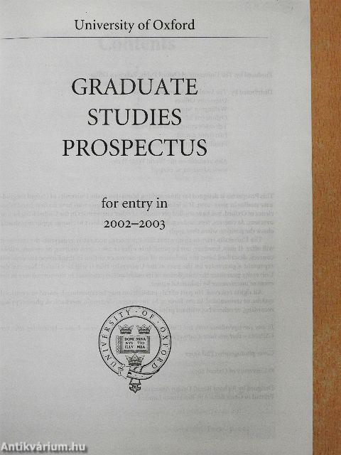 Graduate Studies Prospectus