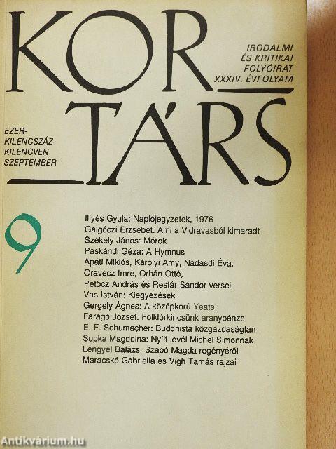 Kortárs 1990. szeptember