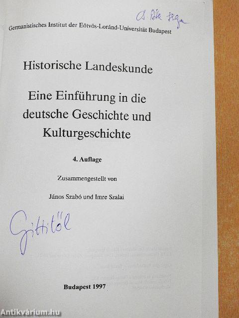 Eine Einführung in die deutsche Geschichte und Kulturgeschichte