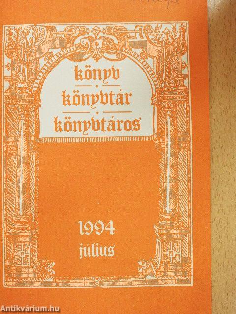 Könyv, könyvtár, könyvtáros 1994. július