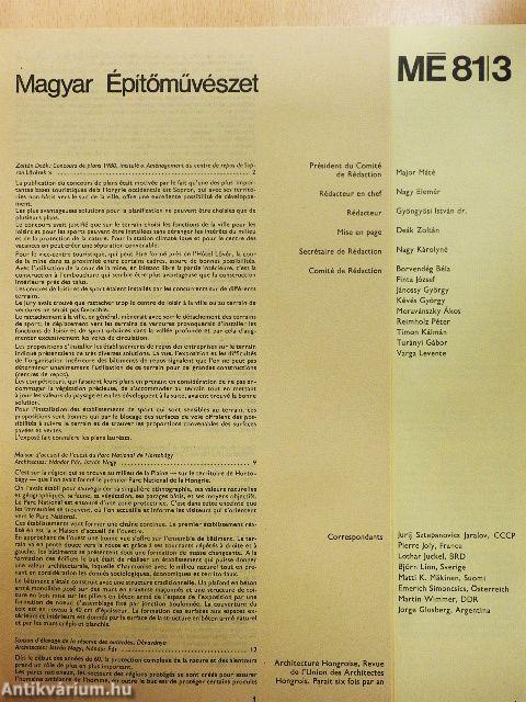 Magyar Építőművészet 1981/3.