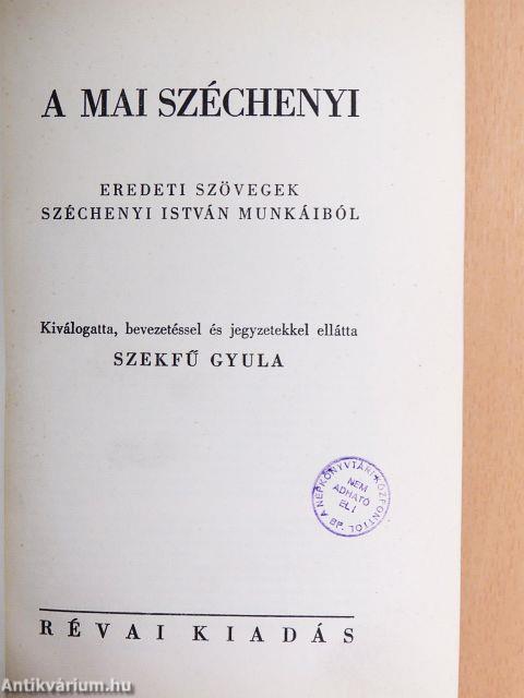 A mai Széchenyi