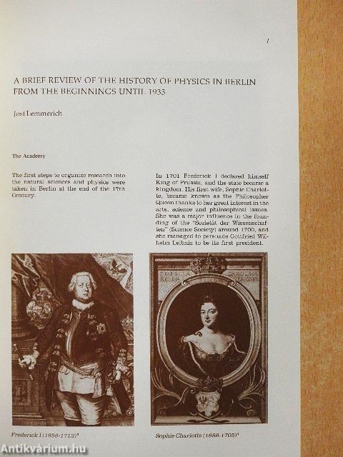 A Brief Review of the History of Physics in Berlin from the Beginnings until 1933