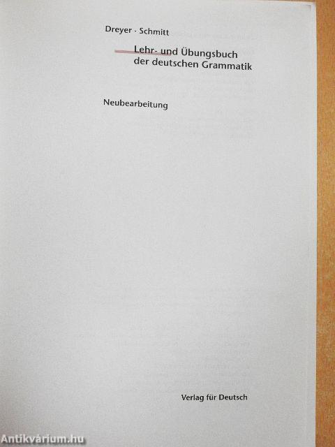 Lehr- und Übungsbuch der deutschen Grammatik