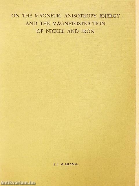 On the Magnetic Anisotropy Energy and the Magnetostriction of Nickel and Iron